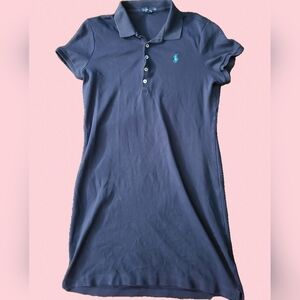 Ralph Lauren Navy Blue Polo Short Sleeve Dress Womens Medium